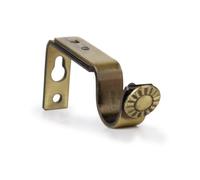 DIYEAH Support de Fixation pour Tringle à Rideaux de 22 Mm en Fer Galvanisé Vintage Bronze, Lot de 2 Pièces, Forme Demi-Cercle, Installation Facile pour Maintien Ferme des Rideaux