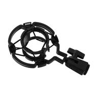 DIYEAH Support de Micro Suspension Anti-vibration pour Microphone à Condensateur avec Angle Rack et Porte-mic Inclus Compatible avec Bras Micro et Grande Membrane Plastique Noir