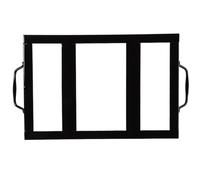 DIYEAH Support Métallique pour Plaque de Sel Noire Émaillée, Porte-Bloc de Sel pour Barbecue et Grillades, Stable et Résistant au Feu, Cuisine Extérieure et Camping - 1 Pièce