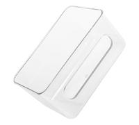 DIYEAH Support mural pour masque en plastique avec couvercle - Distributeur de jetable pour masques et - Conteneur de rangement polyvalent pour bureau et maison