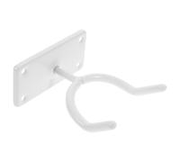 DIYEAH Support Mural pour Table à Repasser, Fer Métal Blanc, Montage | Cintre Intégré, Rangement Mural pour Buanderie, Kit de Fixation Inclus, Usage sans Outil