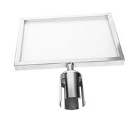 DIYEAH Support Panneau Signalisation A3 Horizontal Cadre Acier Inoxydable Double Face pour Poteau de Gestion des Foules Événementiel Bureau Professionnel