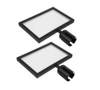 DIYEAH Support pour Pancarte en Acier Inoxydable Cadre A4 2pcs Design Élégant pour Contrôle de Foule pour Espaces Publics et Banques