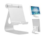 DIYEAH Support Tablette Tactile Réglable Aluminium Pied Stable avec Chargeur Intégré pour Liseuses et Smartphones Antidérapant et Compatible Bureau