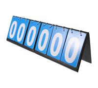 DIYEAH Tableau de Score Pliable Tennis de Table 6 Positions Bleu, Tableau D’Affichage Portable Solide, Marqueur Sportif Réutilisable pour Match et Entraînement