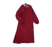DIYEAH Tablier Cuisine Imperméable à Manches Longues avec Poche Résistant à L’Huile Bavoir Intégré Couleur Rouge Foncé Cuisine Professionnelle Pâtisserie et Ménage Quotidien