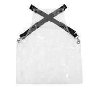 DIYEAH Tablier de Coiffeuse Transparent Imperméable Léger Tour de Cou Réglable 60 CM pour Salons de Coiffure et Soins à Domicile