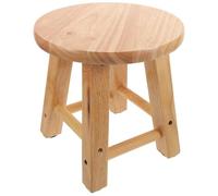 DIYEAH Tabouret Bois Massif Petit Marchepied Solide pour Garçon Fille Tabouret Rondin Bois Sturdy pour Entrée Salle de Bain et Support Plante Intérieur et Pratique pour Changement de
