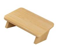 DIYEAH Tabouret de Pied en Bois Massif 30 Cm Couleur Chêne, Repose-Pieds Antidérapant pour Bureau et Maison, Escabeau Portable pour Surélever Jambes et Pieds, Adapté Usage Ménager