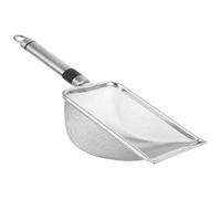 DIYEAH Tamis de Sol Jardinier Acier Inoxydable avec Manche Pelle Profonde Mailles pour Compost Terreau Gravier et Sable Multi-Usage pour Jardin et Animaux