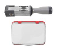 DIYEAH Tampon Dateur Auto-Encreur Réglable 21 MM Rond avec Encreur Rouge sans Texte 76X54X15 MM - Kit de Tampons pour Bureau Marqueur de Date Année Mois Jour Outil de Tamponnage