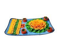 DIYEAH Tapis Renifleur pour Chiots et Chiens Tapis Entraînement Sensoriel Tissu Accessoire pour Stimuler la Recherche de Friandises et Prévenir Obésité Animaux de Compagnie Bleu