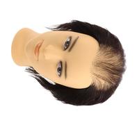 DIYEAH Tête à Coiffer Professionnelle Pratique Stable pour Hommes en Pvc Noir, Densité de Cheveux Élevée pour Préparation aux Examens et Écoles de Coiffure
