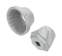 DIYEAH Tête de Hachoir à Viande en Acier Compatible 10 pour Hachoir Manuel, Facile à Installer, Accessoire Argenté pour Cuisiniers à Domicile
