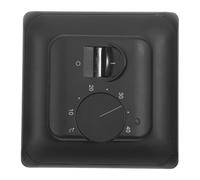 DIYEAH Thermostat de Chauffage au Sol Électrique Mécanique Non Programmable, Bouton Rotatif, PC Noir, Ac16a, 95-240 V, pour Système de Chauffage au Sol et Plinthe Électrique, Maison
