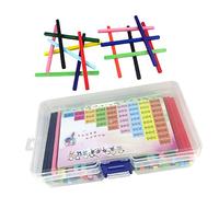 DIYEAH Tiges de Comptage pour Outils Éducatifs Mathématiques avec Couleurs et Boîte de Rangement pour Addition Soustraction