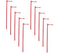 DIYEAH Tiges en Plastique pour Moulins à Vent DIY Fournitures pour Moulins à Vent de Jardin Bâtons Rouges Solides 10 Pièces Accessoires Légers et Réutilisables pour Décoration Extérieure