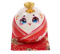 DIYEAH Tirelire Serpent Céramique Décorative Boîte à Réaliste pour Garçon Fille et Adultes Figurine Symbole de Chance Année du Serpent Objet Décoratif de Maison Jaune