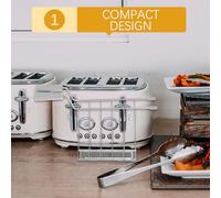 DIYEAH Toaster Warming Rack Acier Inoxydable Compatible Machine à Support de Gril Antidérapant et Anti-brûlure pour Cuisine Accessoire et Compact pour Sandwichs