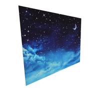 DIYEAH Toile de Fond Photo Étoiles Nuit Bleu 210X150 CM Bannière Murale Suspendue pour Fête et Anniversaire Tissu Décoratif Polyvalent sous Ciel Étoilé