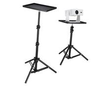 DIYEAH Trépied pour Projecteur Pliable Hauteur Réglable avec Plateau, Support Mural Noir en ABS et Fer pour Enregistrement, Maison