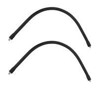 DIYEAH Tube d'extension de support à col de cygne 40 cm, métal noir, double filetage 1/4, lot de 2, support polyvalent pour microphone et téléphone en extérieur