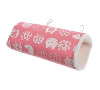 DIYEAH Tunnel Confortable pour Petits Animaux Nid Douillet Suspendu en Coton Rouge M Lit Tunnel Chaud pour Chinchillas Hamsters Cochons D’Inde et Écureuils Couchage Quatre Saisons