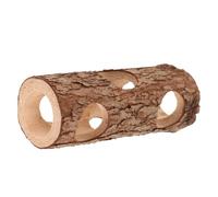 DIYEAH Tunnel De Jeu en Bois Naturel pour Hamsters Et Cochons D’Inde, Cachette Sécurisée pour Petits Animaux, Petit Format, Accessoire De Cage pour Environnement Ludique Et Repos