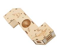 DIYEAH Tunnel en Bois pour Hamster et Cobaye Cachette à Deux Entrées de Parcours d'exercice pour Cage Accessoire Multifonction pour Animaux Petits