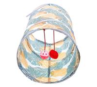 DIYEAH Tunnel Pliable pour Chat en Polyester Imprimé Tunnel D’Intérieur pour Chatons Interactif pour Exercice et Jeu Refuge Sécurisé pour Animal Domestique Facile à Ranger