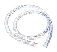 DIYEAH Tuyau Spiralé Transparent Pvc Ø25 Mm Longueur 2 M, Tuyau D’aspiration pour Essence et Transfert D’huile, Conduit D’eau Polyvalent pour Drainage, Pompe et Gaz Industriel