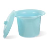 DIYEAH Urinoir Plastique avec Couvercle, Pot de Chambre Épais 1pc Bleu Ciel, Bassin de Lit Portable Antidérapant pour Garçon et Filles, Personnes Âgées et Malades, Pot Uriner Usage