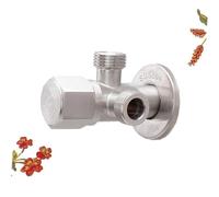 DIYEAH Vanne Angle Hexagonale Acier Inoxydable Robinet Entrée Eau à Levier Vanne Arrêt pour Jardin et Cuve