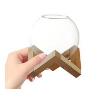 DIYEAH Verre à Cocktail Original Verre Support Bois Tasse Boule pour Boissons Décoration Maison Bar Fête et Club