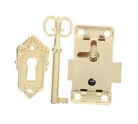 DIYEAH Verrou de Meuble Vintage de Zinc avec Clé Serrure Décorative pour Armoire Boîte à Bijoux et Design Rétro pour Meubles et Casiers Complet avec Vis