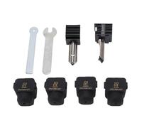 Diyeeni 2 Pack A1 Mini / A1 Holend Print Head Hot Ext End Ext, Buzle en Acier Durci 0,4 Mm avec Chaussette de Couverture en Silicone de 4 PCS, Kit D'Héden de L'imprimante 3D Pièces de