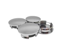 Diyeeni 57mm Enjoliveurs de Centre de Roue, 4 Pièces ABS de Remplacement | Cache-poussière Central de roue antirouille, protecteur de moyeu à clipser sans outil, capuchon Central argenté pour