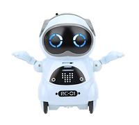 Diyeeni 939A Mini Robot Jouet, Interaction Vocale Reconnaissance Chant | Robot ABS de poche avec yeux LED, pour enfants de 3 ans et plus, enregistre et répète la voix, raconte des histoires
