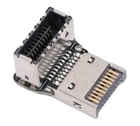 Diyeeni Adaptateur de Carte Mère D'ordinateur de Type E, Compact USB3.1 10 Gbit/s USB3.2 20 Gbit/s Type E, Coude à 90 Degrés, avec Circuit imprimé Multicouche, pour Un Transfert de (PH76EE-B)