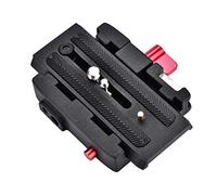 Diyeeni Adaptateur de Plaque de Chaussure Rapide, Plaque de Base QR Clamp avec vis de Montage 1/4 et 3/8, trépied de caméscope Plaque de libération Rapide pour Manfrotto 500 AH 701 503 HDV 577