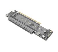 Diyeeni Adaptateur PCIe 5.0 M.2 NVMe, avec Prise en Charge de Deux SSD pour L'extension des PC de Bureau et Le Stockage d'entreprise