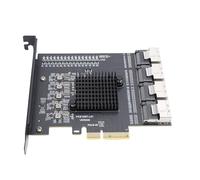 Diyeeni Adaptateur PCIE vers 4 Ports SFF 8087 Carte D'extension PCIE 3.0 X4 avec 4 Ports Mini SAS 16 3.0 Prise en Charge du Remplacement à Chaud NCQ AHCI pour Les Systèmes Wins 10 11