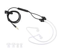 Diyeeni Air Tube Écouteurs sans Radiation avec Micro, Écouteurs Intra Auriculaire Filaire Stéréo 3.5mm Casque Universel pour Smartphones Desktop PC(Noir)