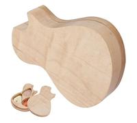 Diyeeni Boîte de Sélection de Guitare en Bois d'érable Massif pour 3 Médiators, Coffret Cadeau de Guitariste Fait à la Main, Accessoires d'instruments de Musique pour le Rangement et les Voyages