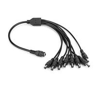 Diyeeni Câble d'alimentation Anti-interférence DC 12 V 1 Femelle à 8 mâles Splitter Câble Adaptateur convertisseur pour caméra CCTV
