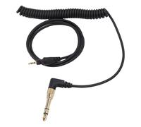 Diyeeni Câble de remplacement pour casque audio - Mécanisme de verrouillage avec prise stéréo de 3,5 mm et adaptateur de 6,35 mm - Câble à ressort extensible pour casque DJ CUE1BT HDJ X5 HDJ X7 S7
