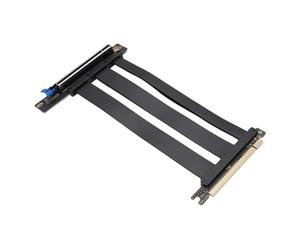 Diyeeni Câble d'extension de Carte Graphique, 128 Go/S PCIe 5.0 Câble de Colonne Montante Black Pliable ABS PCB pour Les Serveurs (20cm)