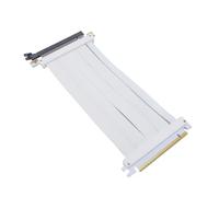 Diyeeni Câble D'extension Flexible Haute Vitesse PCIE 5.0 16X, Adaptateur de Port de Carte, 20 Cm, Simple Rangée, 10 Paires 4.0, Compatible avec RTX 4090(ti) (Angle 180 Degrés, Blanc)