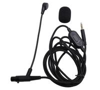 Diyeeni Câble Micro XLR Femelle 3 Broches vers 3,5 Mm avec Microphone Réglable et Connecteurs Plaqués or pour Casque K240 K240 MK II