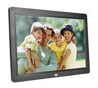 Diyeeni Cadre Photo numérique de 12 Pouces avec télécommande, écran à LED Haute définition 1280x800 Cadre Photo électronique avec Calendrier d'alarme Activation/désactivation Automatique(Noir)